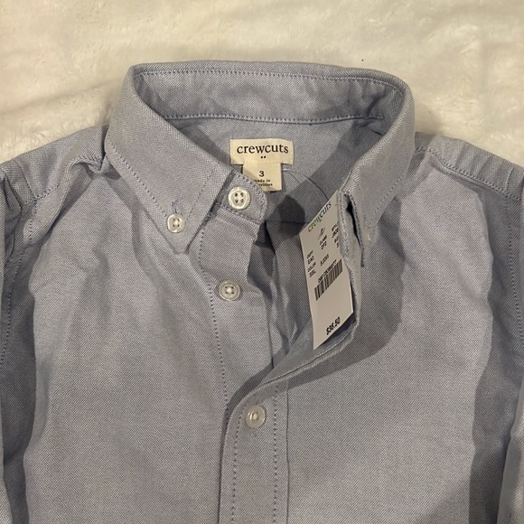 NWT Crewcuts Boys Light Blue Button Down Size 3 - Picture 2 of 2
